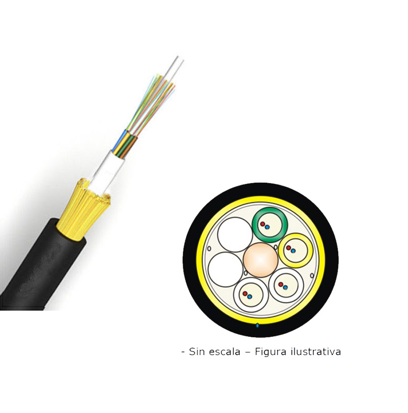 Cable ADSS de 8F PK Dry-Dry 80M Vano